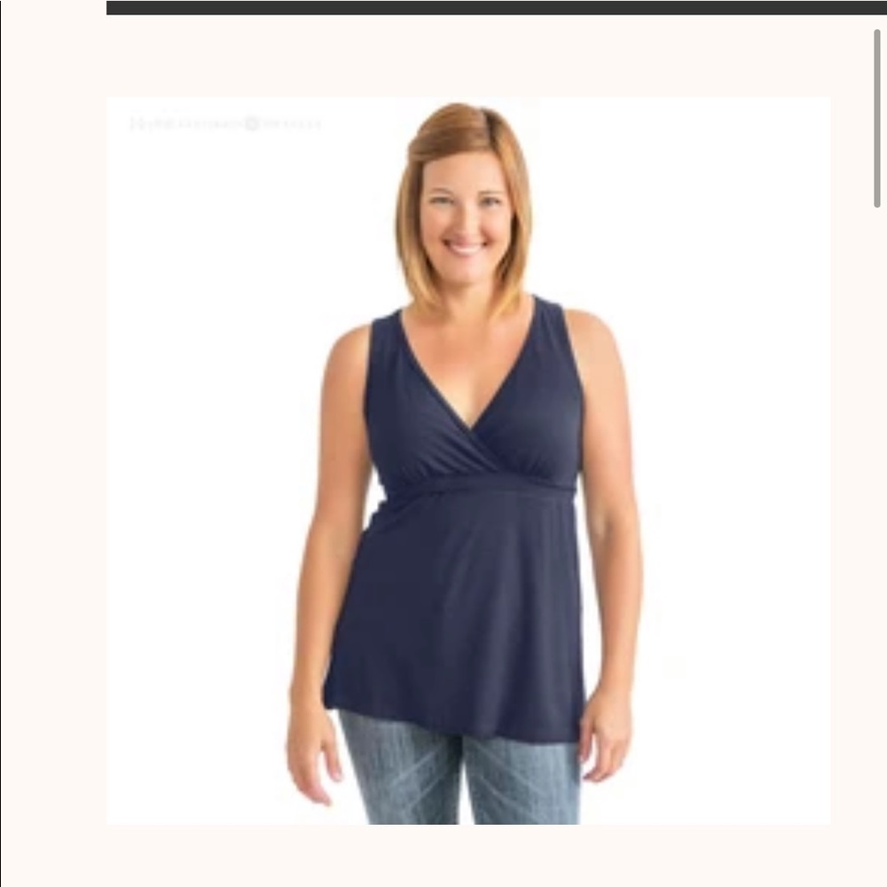 2 pack - Kindred Bravely small navy nursing tanks
